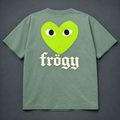 Toad Heart Tee back — sage