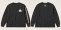 Frögy Heavyweight L/S · Drop 001. Washed black, bone-cream toad chest hit, sleeve wordmark, back yoke micro type.