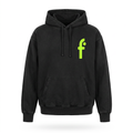 Frögy Toad Venom Hoodie front - blackletter frögy f-mark chest